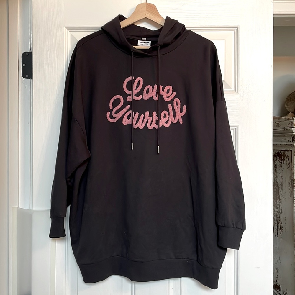 Noisy May hoodies with love yourself appliqué